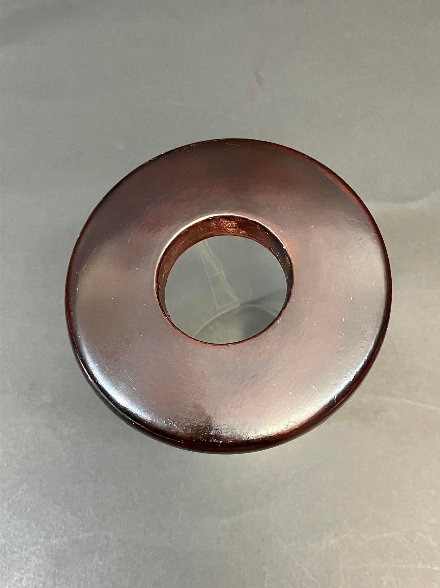 SUPER RARE: 'Imada-Saku' Rayskin Same Tsuba - Dark Crimson