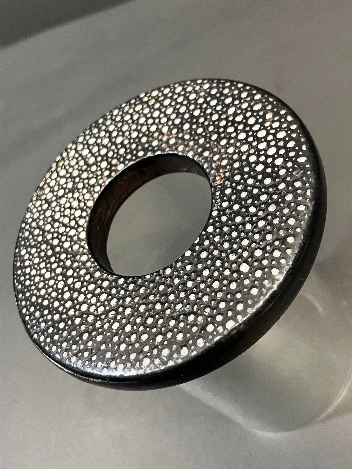 SOLD: SUPER RARE: 'Imada-Saku' Rayskin Same Tsuba - Black