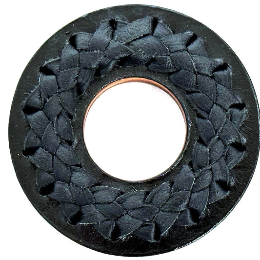 RARE: Made-in-Colombia Leather Tsuba (Black Toji)