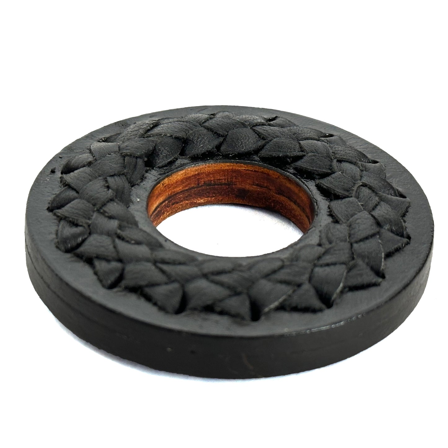 RARE: Made-in-Colombia Leather Tsuba (Black Toji)