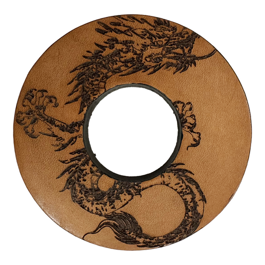 RARE: Tsuba Budo Cali Leather Tsuba (Nobori-Ryuu)