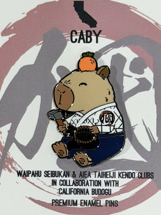 CA Budogu Official Mascot: "CABY THE CAPYBARA" KENDOBUTSU Collectable Enamel Pin