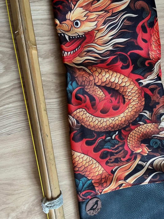 ONE ONLY: Made-in-Poland Shinai Bags by Kawki Wroble - Red Dragon