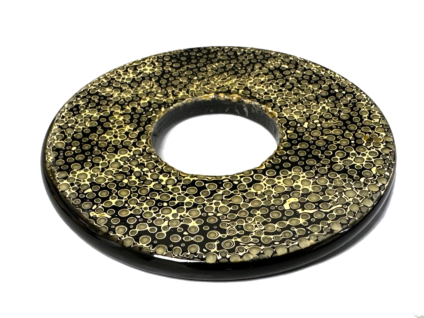 SOLD: Premium Rayskin Same Tsuba (Black/Gold - RARE)
