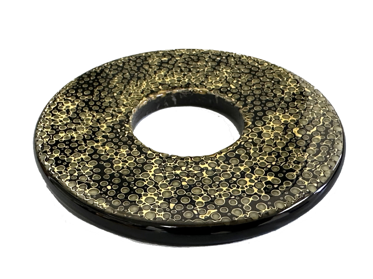 SOLD: Premium Rayskin Same Tsuba (Black/Gold - RARE)