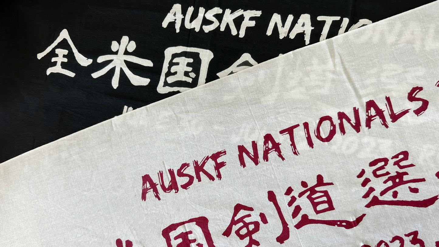 SOLD: 2023 AUSKF Nationals Tenugui - White/Red