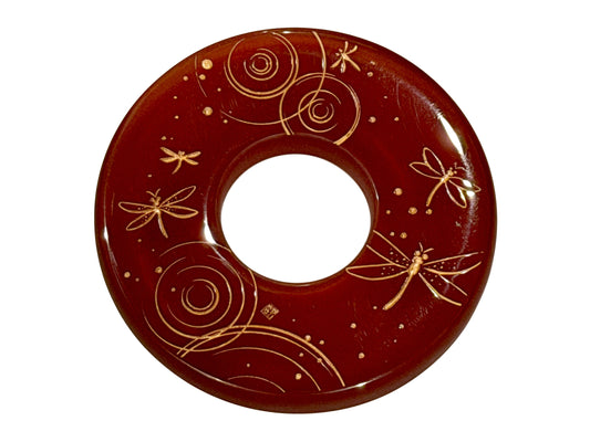 Made-in-Australia Resin Tsuba - Tombo (Red / Translucent)