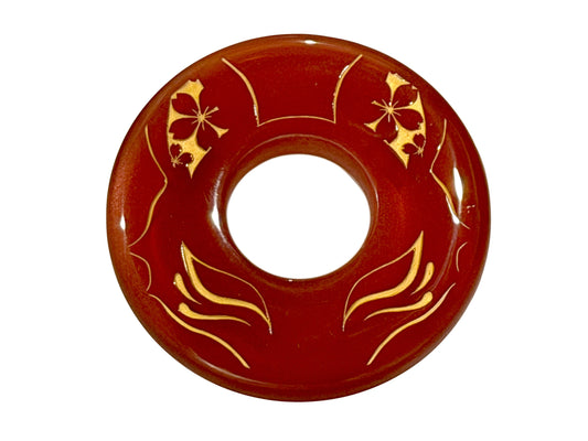 Made-in-Australia Resin Tsuba - Kitsune (Red / Translucent)