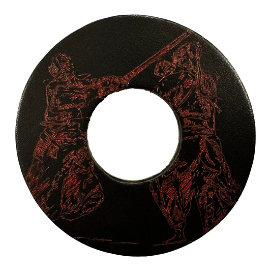 RARE: Tsuba Budo Cali Leather Tsuba (Black Kenshi)