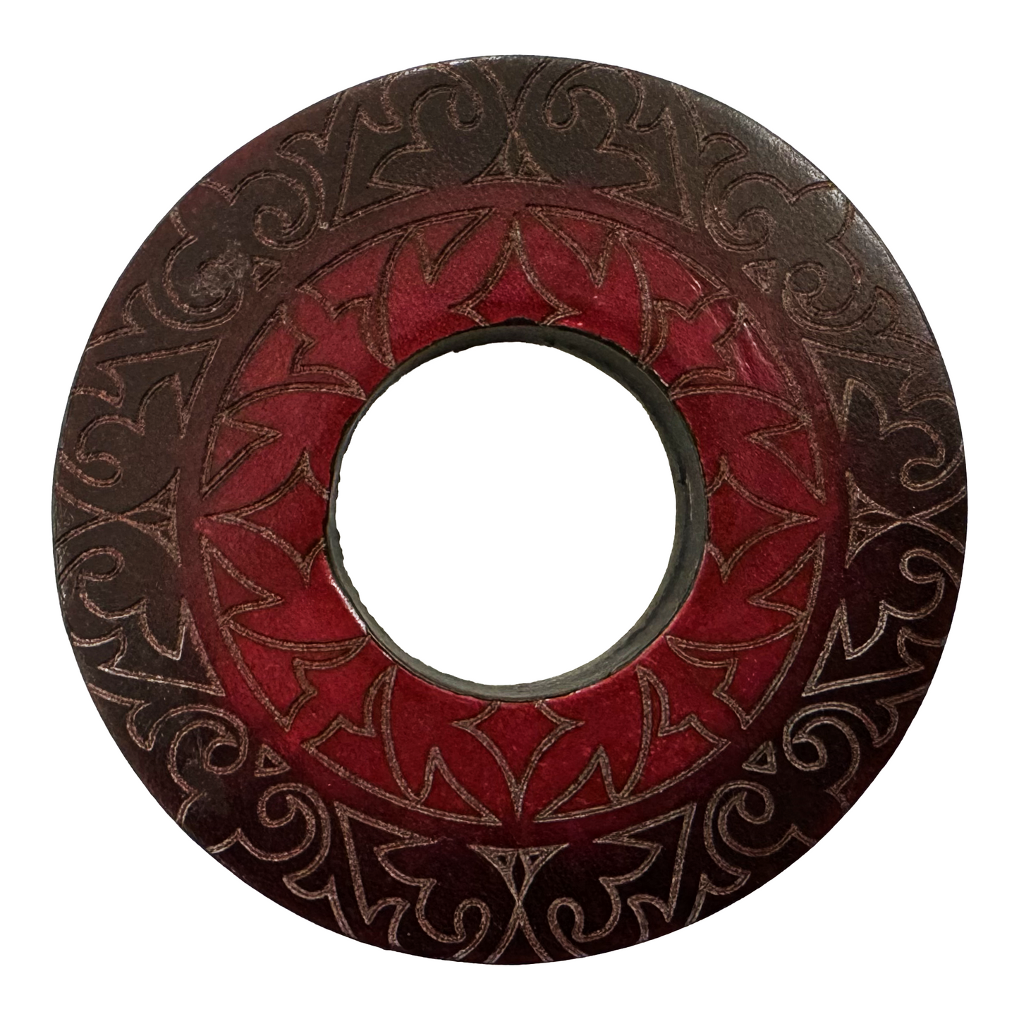 RARE: Tsuba Budo Cali Leather Tsuba (Black Kenshi)