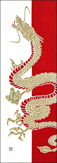 LIMITED STOCK: "Golden Dragon" Tenugui
