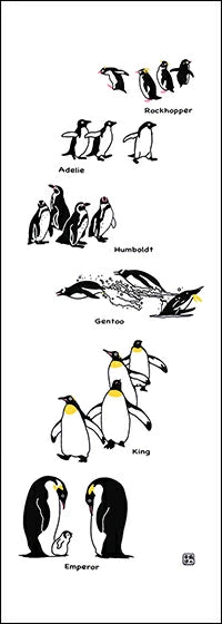LIMITED STOCK: "Penguins" Tenugui
