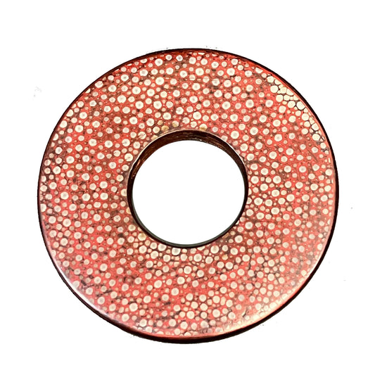 SOLD: SUPER RARE: 'Imada-Saku' Rayskin Same Tsuba - Red