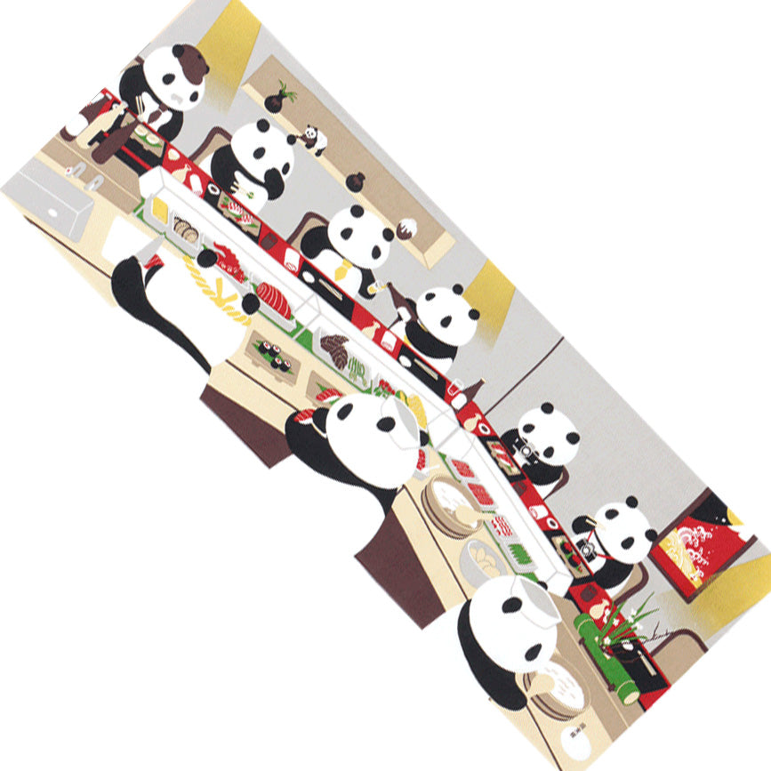 LIMITED STOCK: "Sushi Bar Pandas" Tenugui