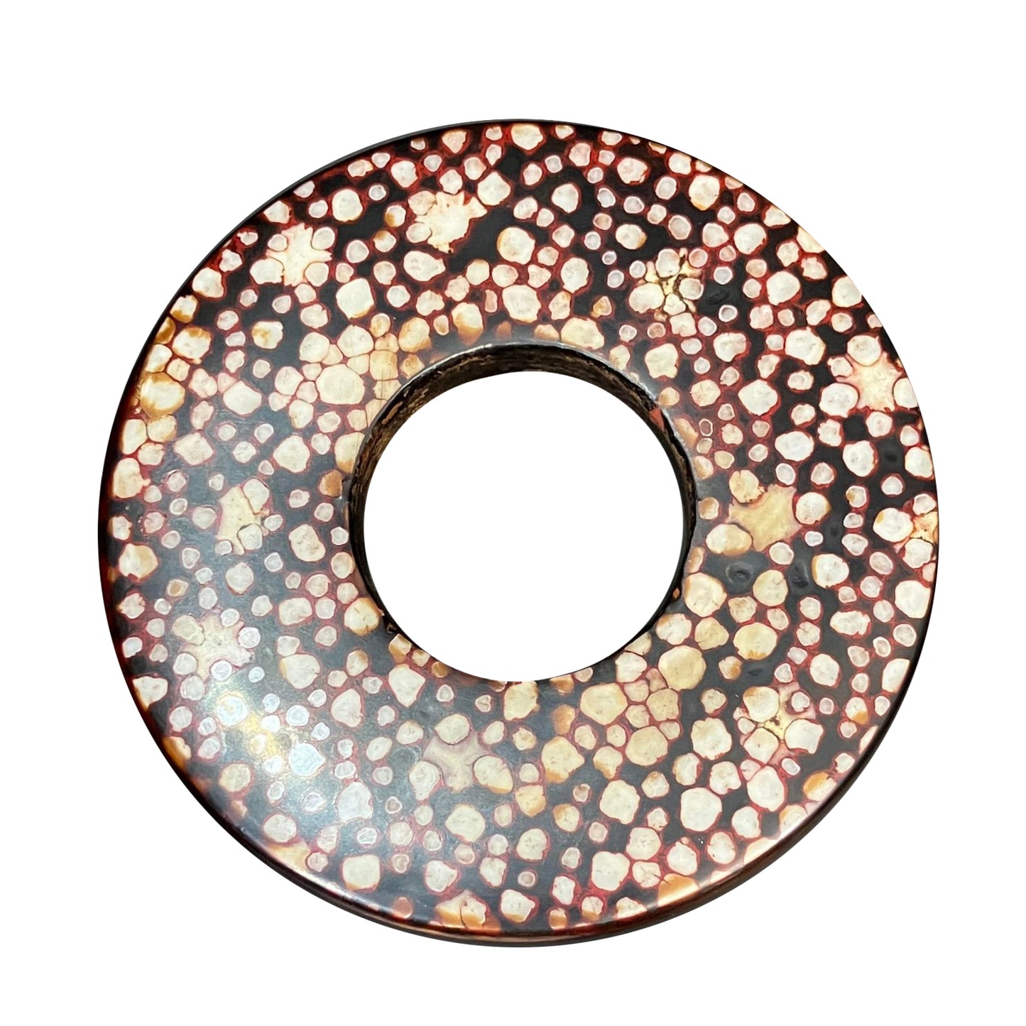 SOLD: EXTREMELY RARE: 'Imada-Saku' Rayskin Same Tsuba - Crimson KAIRAGIZAME 1