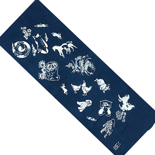 Limited Quantity: Higo-Aizome Original Tenugui (Zodiac)