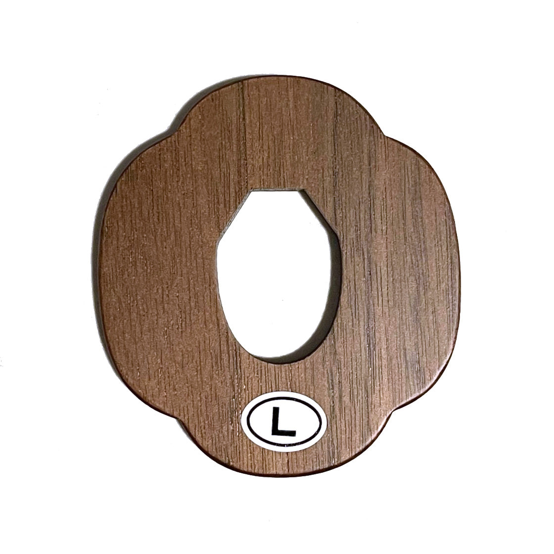 Wooden 'YOSEGI' Bokuto Tsuba (Brown Asanoha)