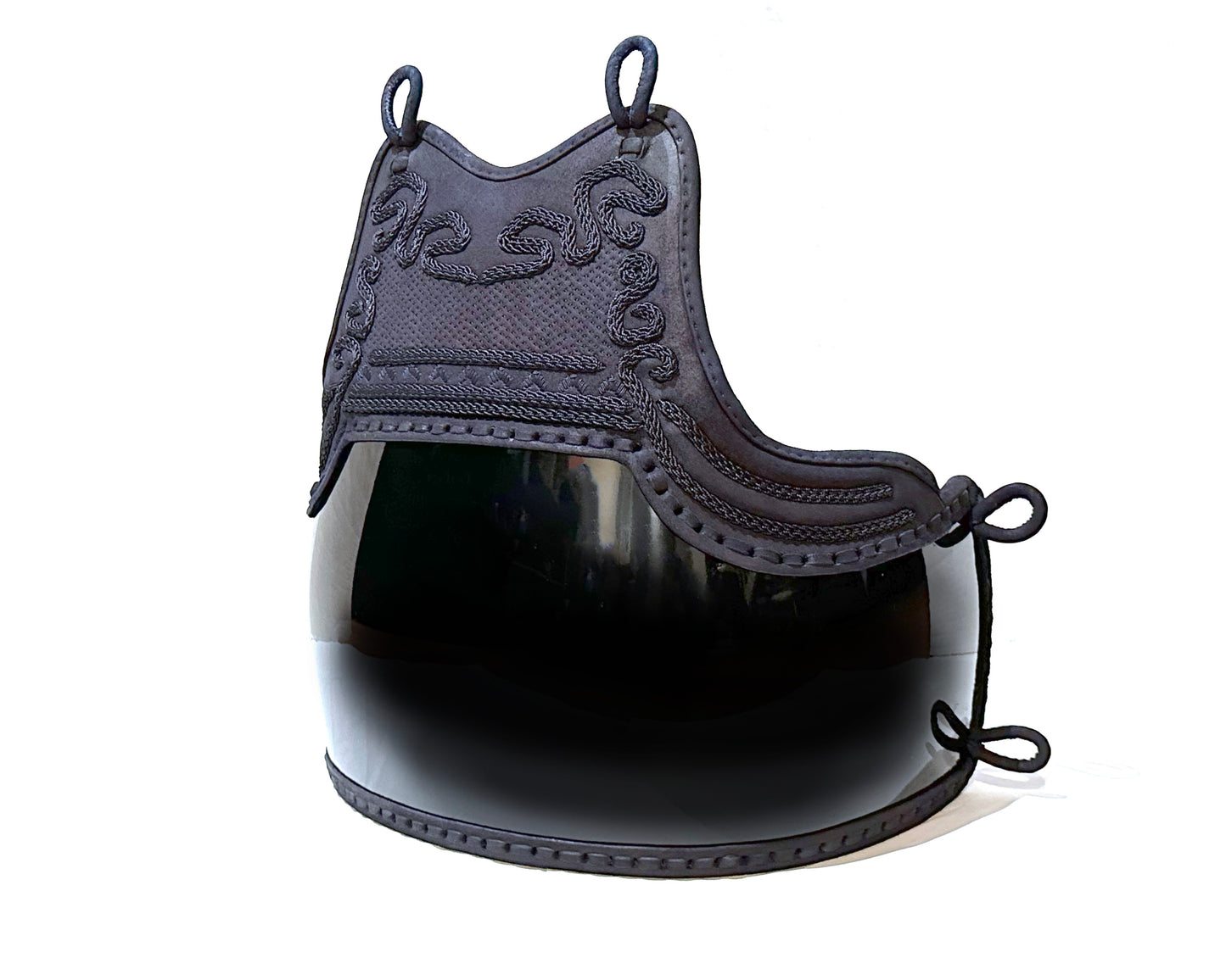 SOLD: 50pc Bamboo Black Urushi Do - Aizome Deerskin Mune