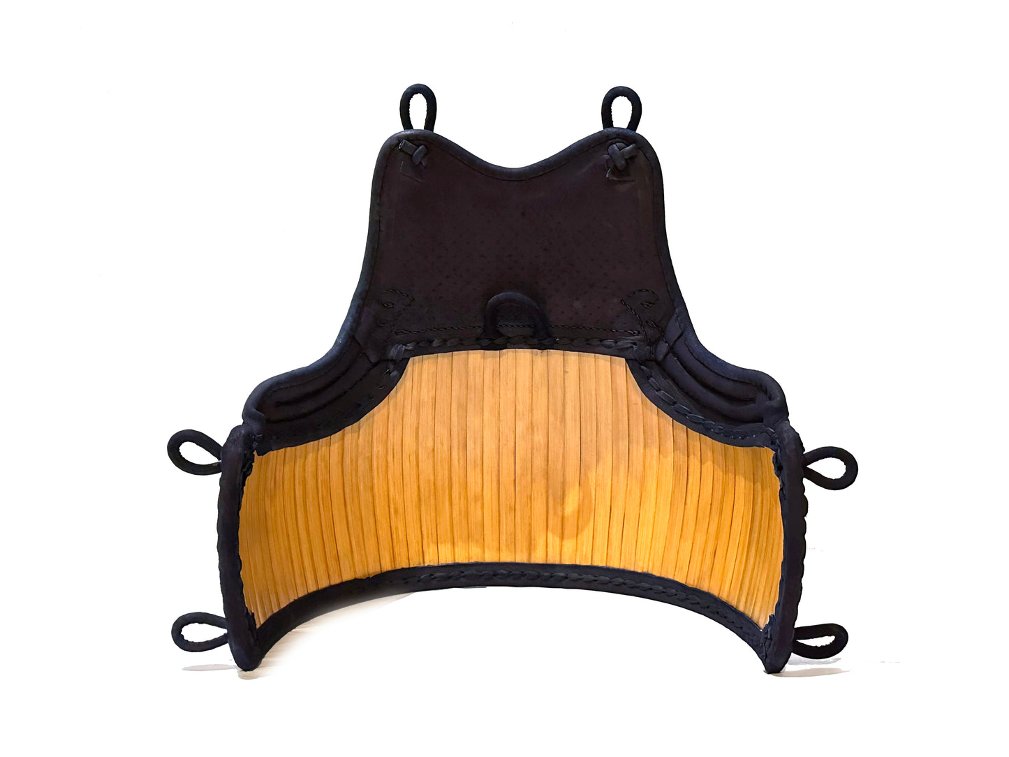 SOLD: 50pc Bamboo Black Urushi Do - Aizome Deerskin Mune