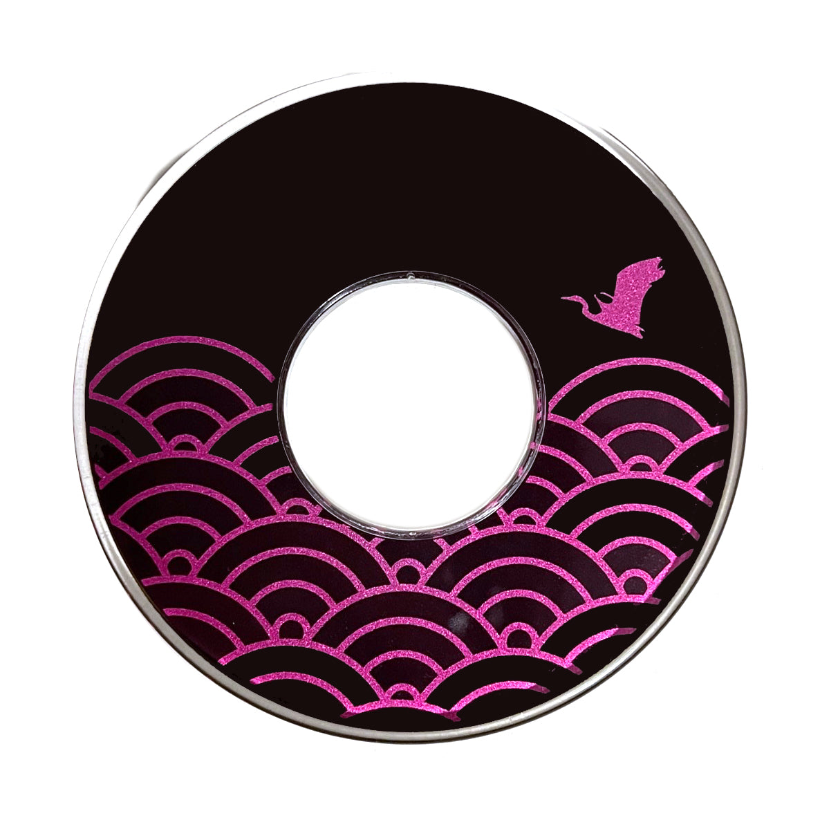 Plastic Namichidori Tsuba (Wine)