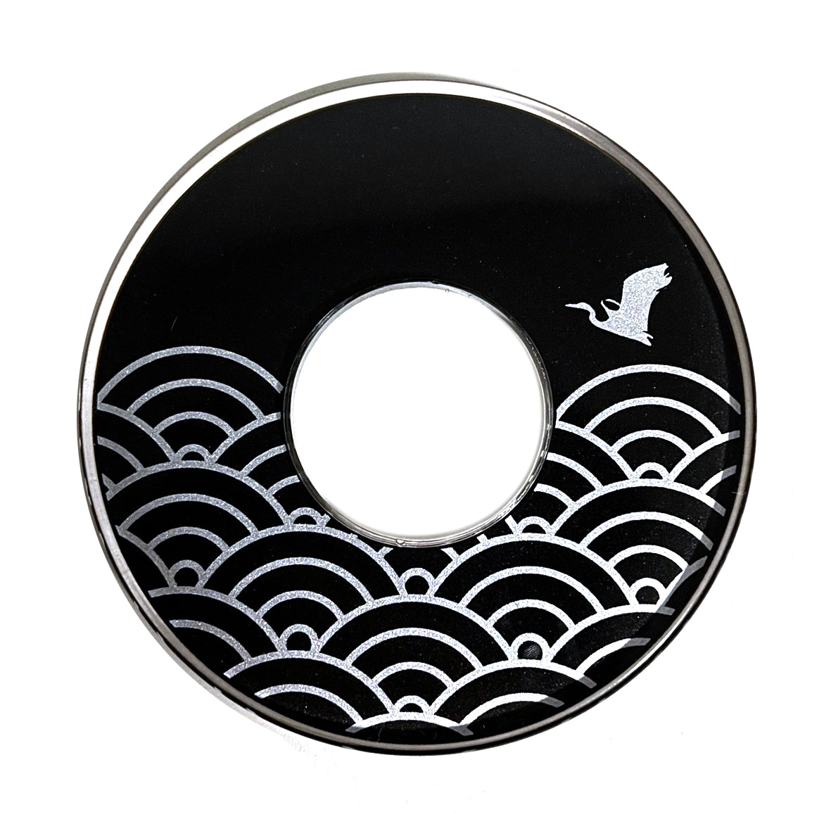 Plastic Namichidori Tsuba (Silver)