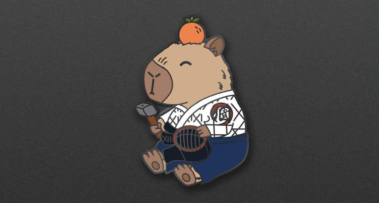 CA Budogu Official Mascot: "CABY THE CAPYBARA" KENDOBUTSU Collectable Enamel Pin