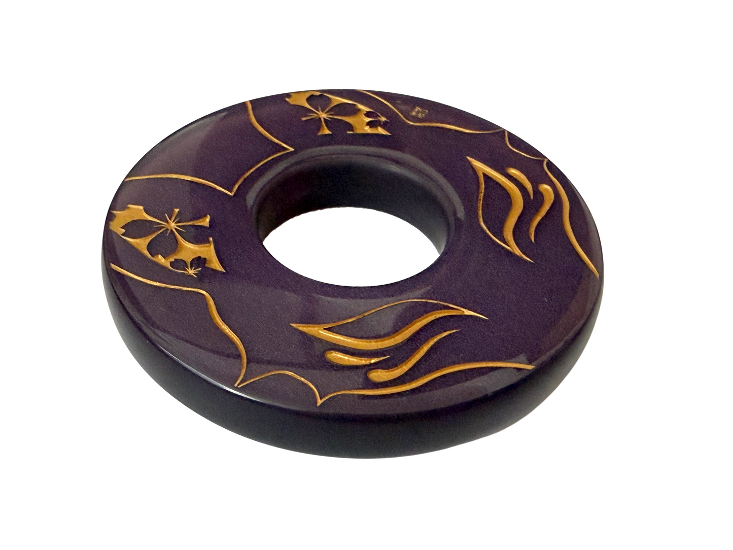 Made-in-Australia Resin Tsuba - Kitsune (Maroon)