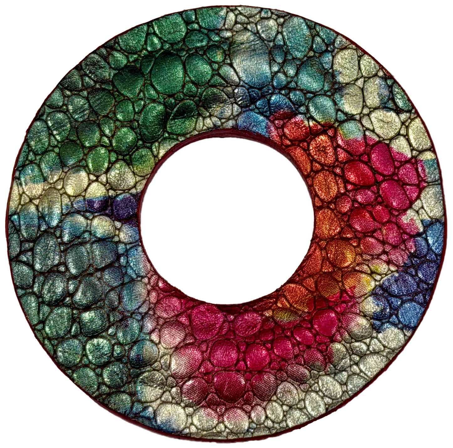 RARE: Tsuba Budo Cali Leather Tsuba (Colorful Dragon)