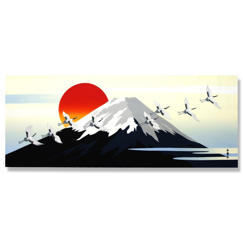 LIMITED QUANTITY: Mt. Fuji with Cranes Tenugui