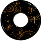 Made-in-Australia Resin Tsuba - Golden Dragonflies (Black)