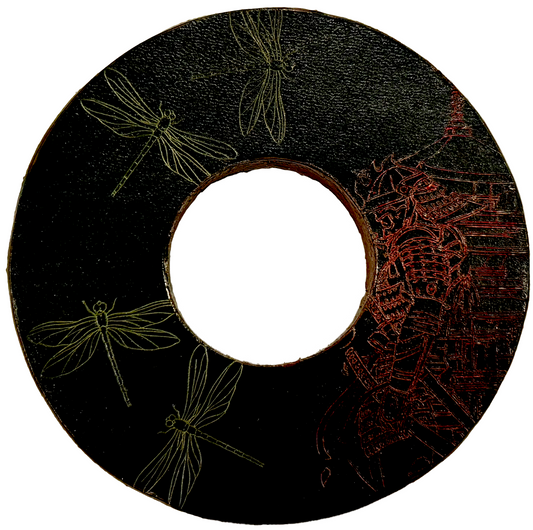 RARE: Tsuba Budo Cali Leather Tsuba (Tombo Samurai)