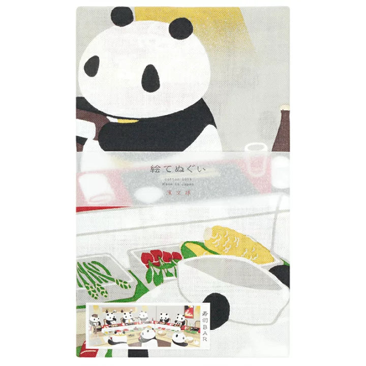 LIMITED STOCK: "Sushi Bar Pandas" Tenugui