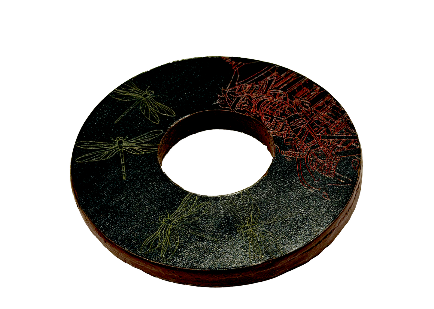 RARE: Tsuba Budo Cali Leather Tsuba (Tombo Samurai)