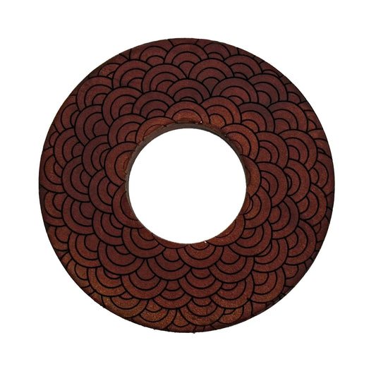 RARE: Made-in-Colombia Leather Tsuba (Namichidori)