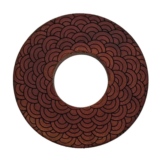 RARE: Made-in-Colombia Leather Tsuba (Namichidori)