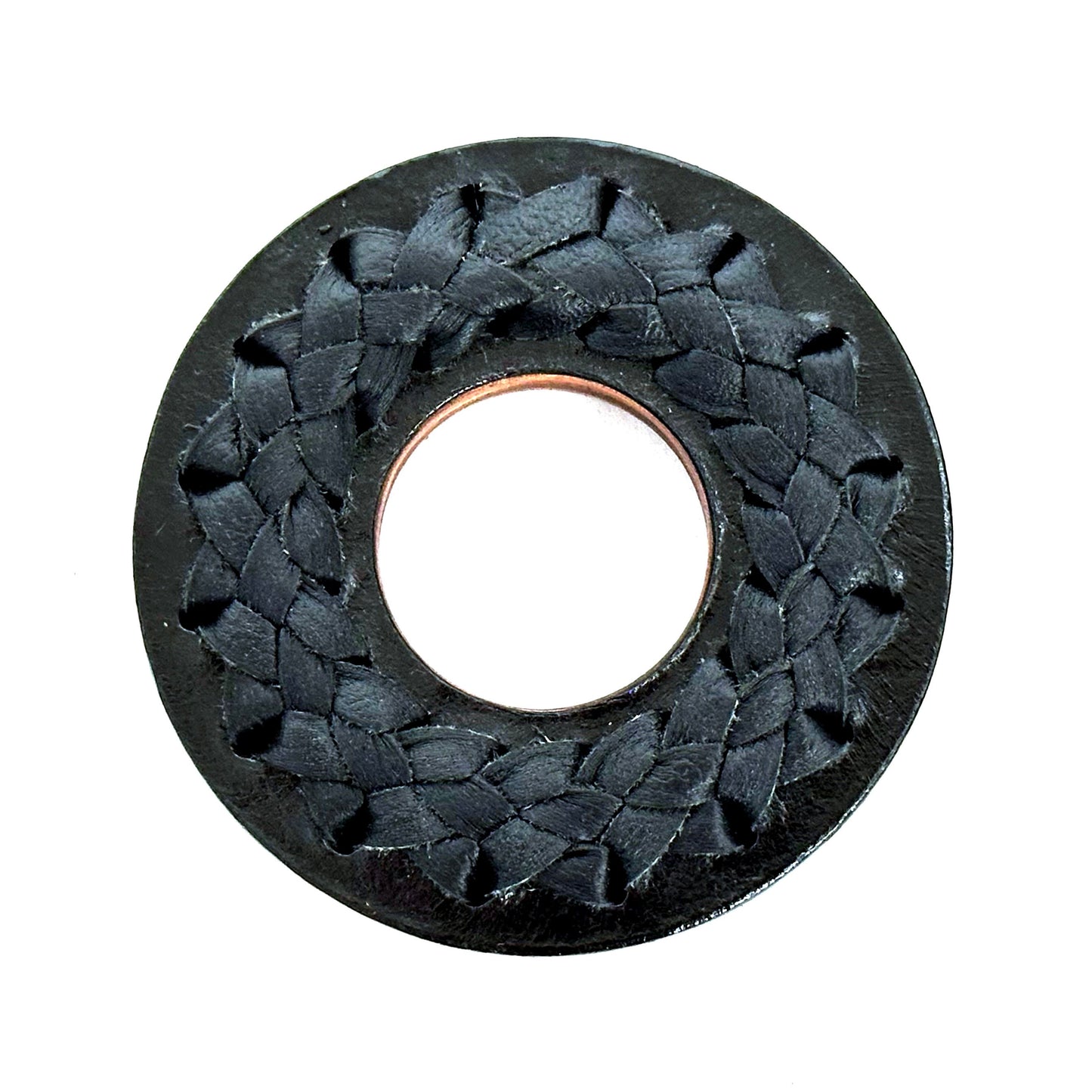 RARE: Made-in-Colombia Leather Tsuba (Black Toji)