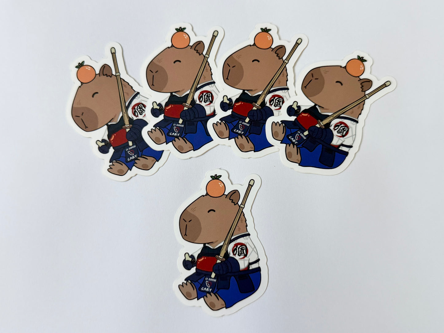 CA Budogu x KENDOBUTSU Collectable Stickers - CABY THE CAPYBARA (Set of 5)