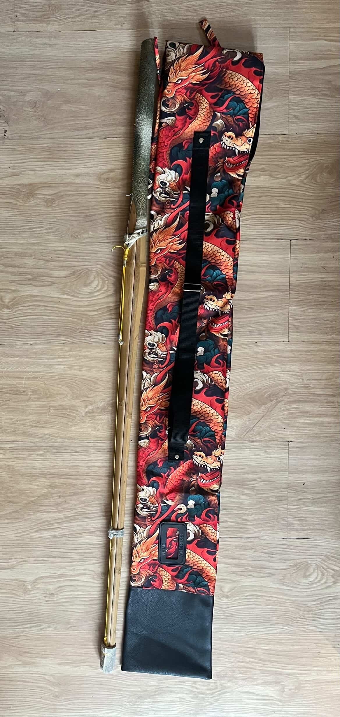 ONE ONLY: Made-in-Poland Shinai Bags by Kawki Wroble - Red Dragon