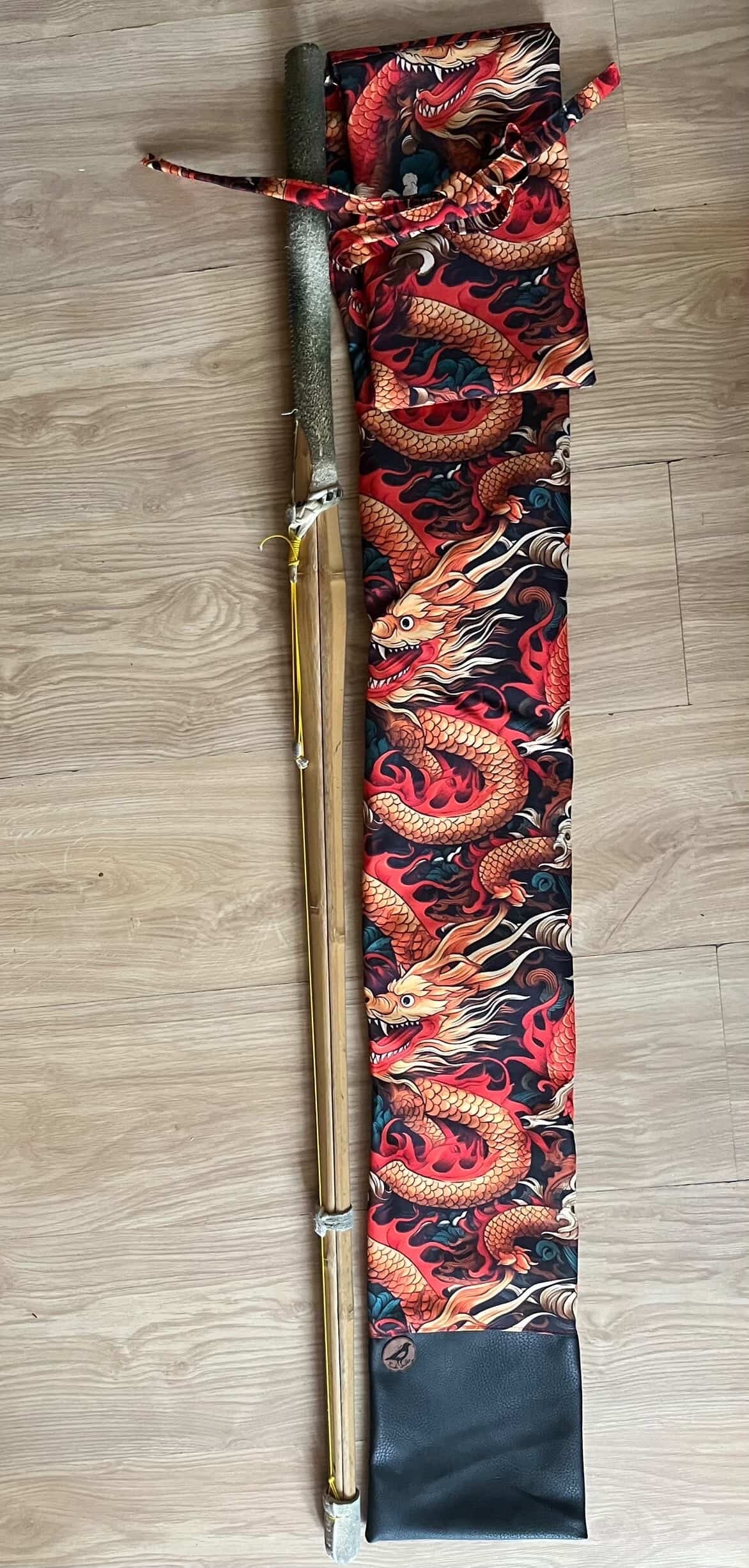 ONE ONLY: Made-in-Poland Shinai Bags by Kawki Wroble - Red Dragon