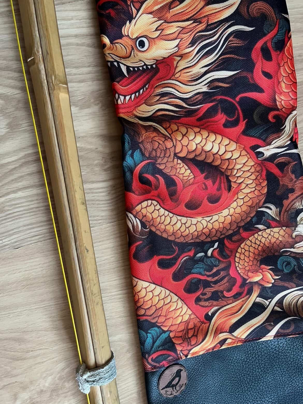 ONE ONLY: Made-in-Poland Shinai Bags by Kawki Wroble - Red Dragon