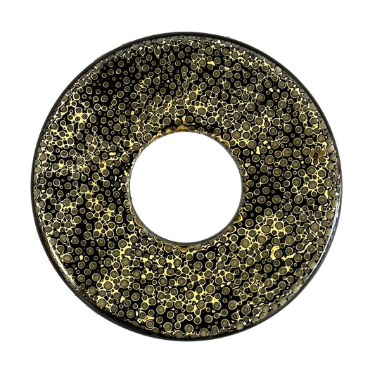 SOLD: Premium Rayskin Same Tsuba (Black/Gold - RARE)