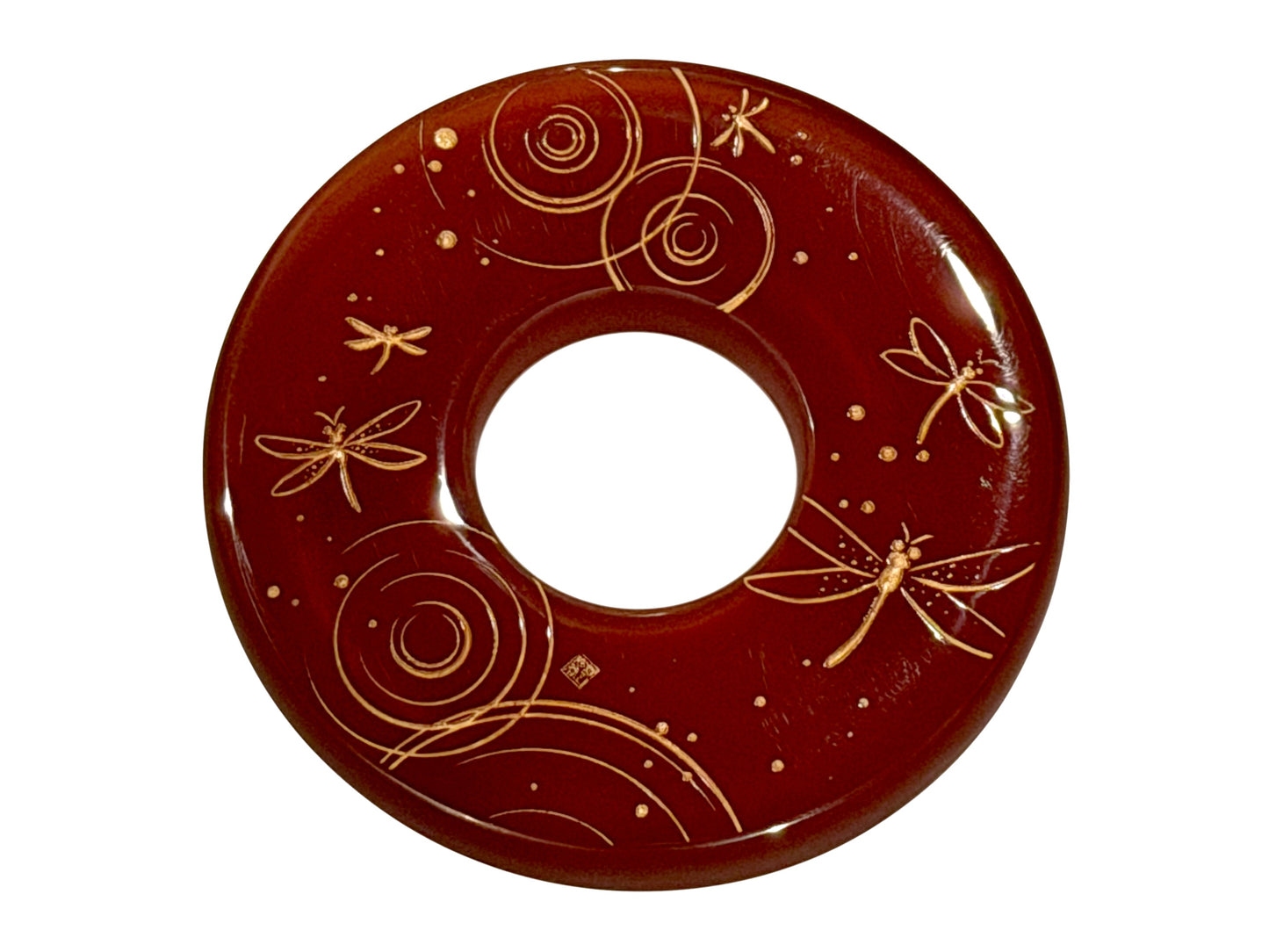 Made-in-Australia Resin Tsuba - Tombo (Red / Translucent)