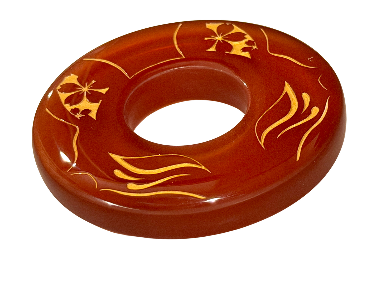 Made-in-Australia Resin Tsuba - Kitsune (Red / Translucent)