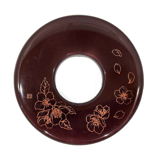 ONE ONLY: Made-in-Australia Resin Tsuba - Red Sakura