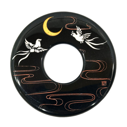 ONE ONLY: Made-in-Australia Resin Tsuba - Mythical Birds (White)