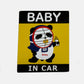 Baby In Car Men-Men Magnet