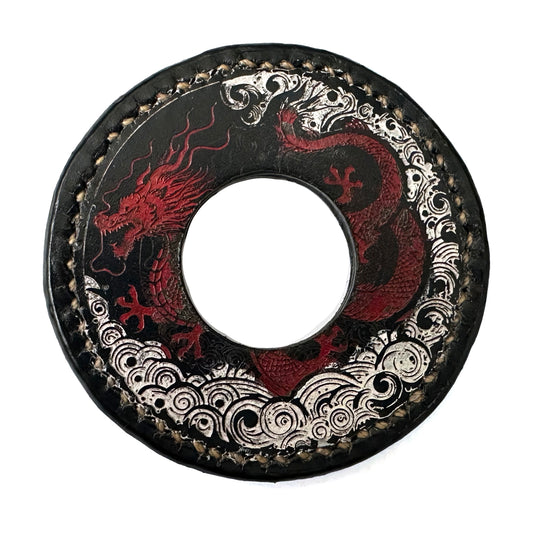 RARE: Tsuba Budo Cali Leather Tsuba (Dragon)