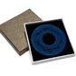 Premium Urushi Leather Tsuba: Blue Mushikui