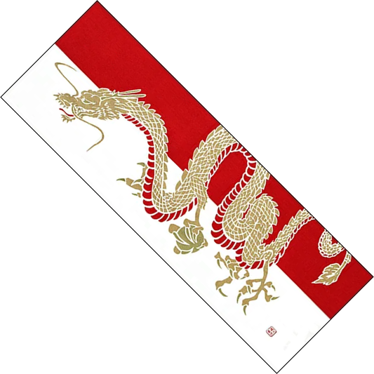 LIMITED STOCK: "Golden Dragon" Tenugui