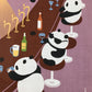 LIMITED STOCK: "Bar Pandas" Tenugui